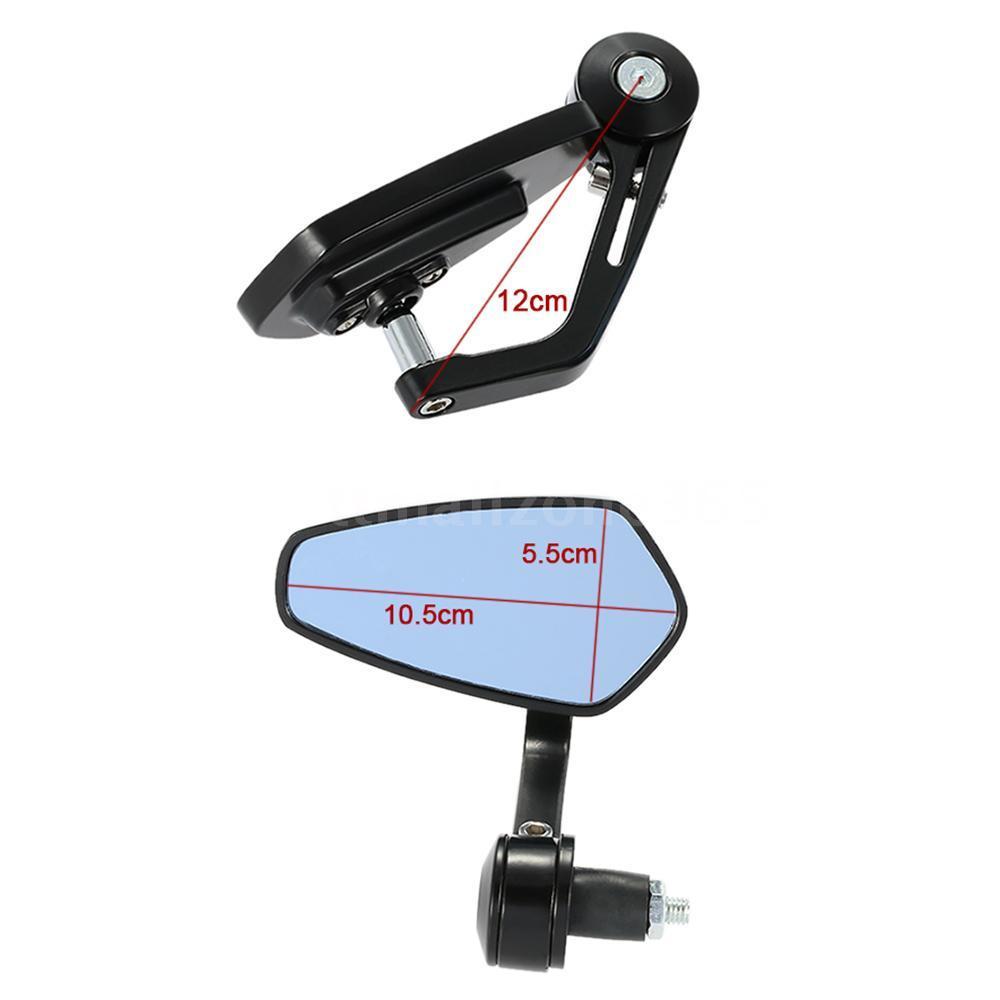 2 Pcs Motorcycle Bar End Rear Side View Mirrors TechParts